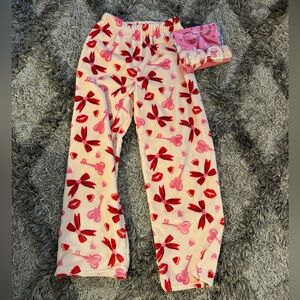 Valentines pants and headband set juniors